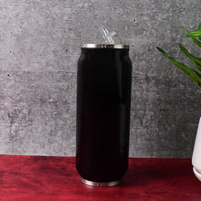 Stainless Steel Can-Shaped Vacuum Flask with Built-In Straw 500ml Approx, Tumbler (1 Pc)