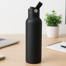 Stainless Steel Water Bottle with Carry Strap & Built-In Straw 1000ML Approx (1 Pc)