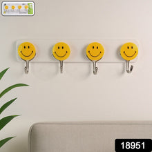 Multipurpose Self-Adhesive 4 hooks for wall Hook (1 Pc)