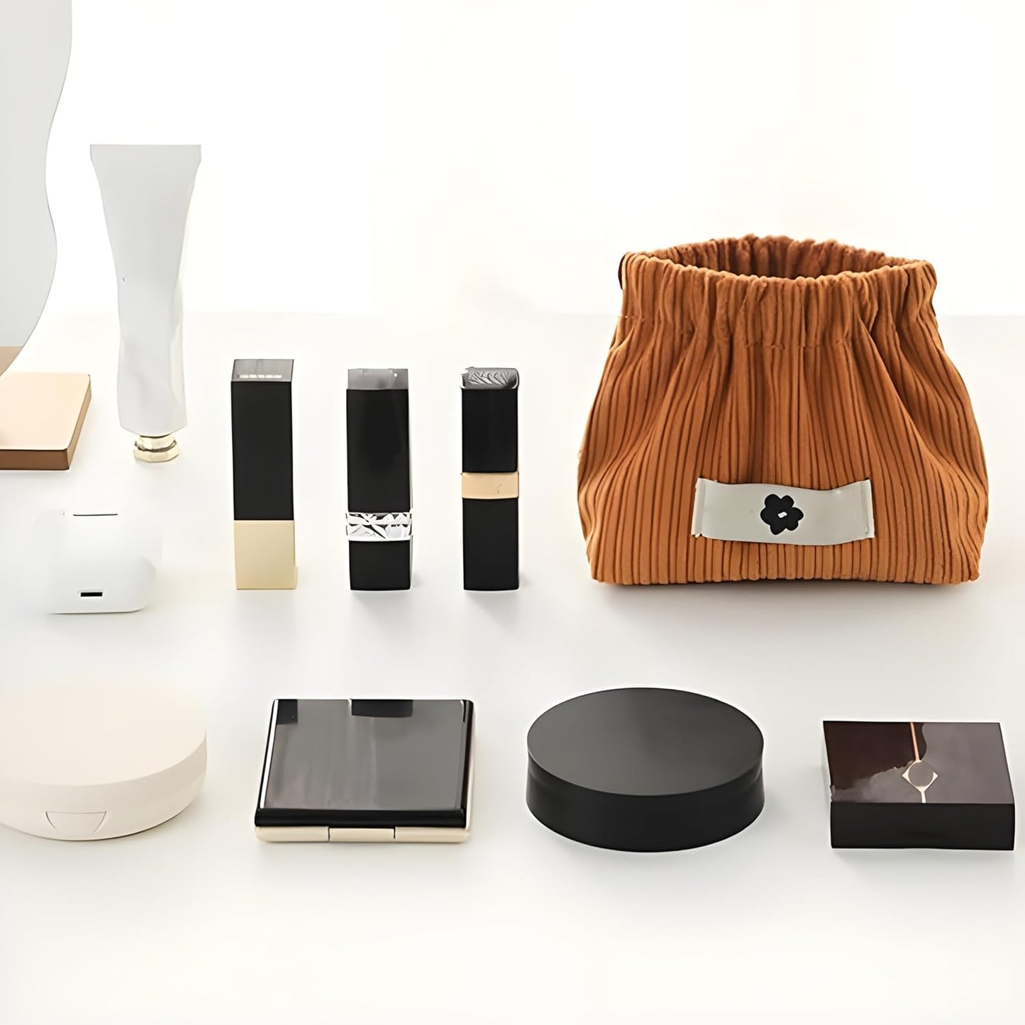 Elastic Corduroy Storage Bag